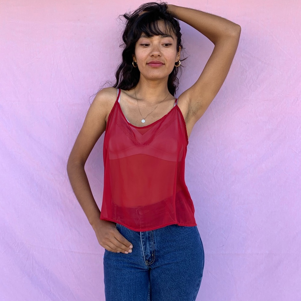 Chiffon American Apparel Cami Top - Picture 4 of 10